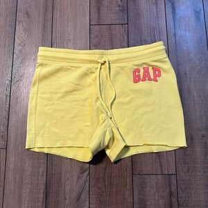 Gap yellow cotton sweat shorts size small‎